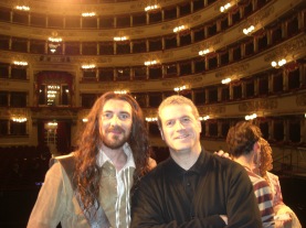Domingo Ferrandis y Patrick Fournillier en el Teatro alla Scala de Milán.